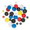 Assorted Wooden Buttons Bright Colours (Pack of 30)
