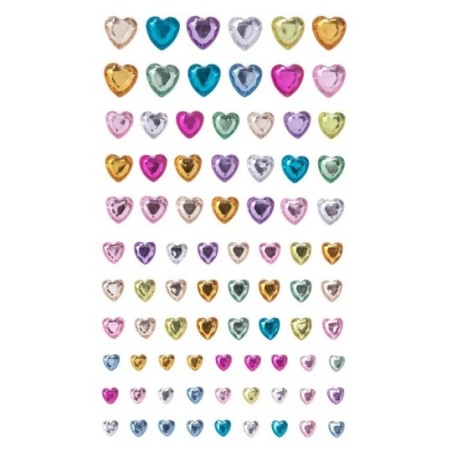 Adhesive Stones Mixed Hearts (Pack of 84)
