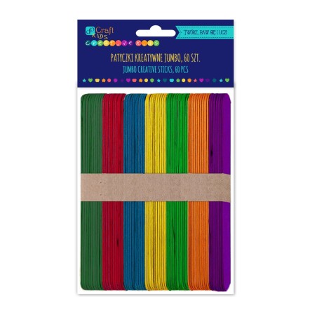 Jumbo Lollipop Sticks Mixed Colours (Pack of 60)