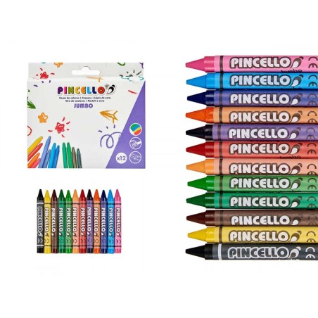 Pincello Jumbo Crayons (Pack of 12)