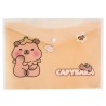 Capybara Beige A4 Button Folder