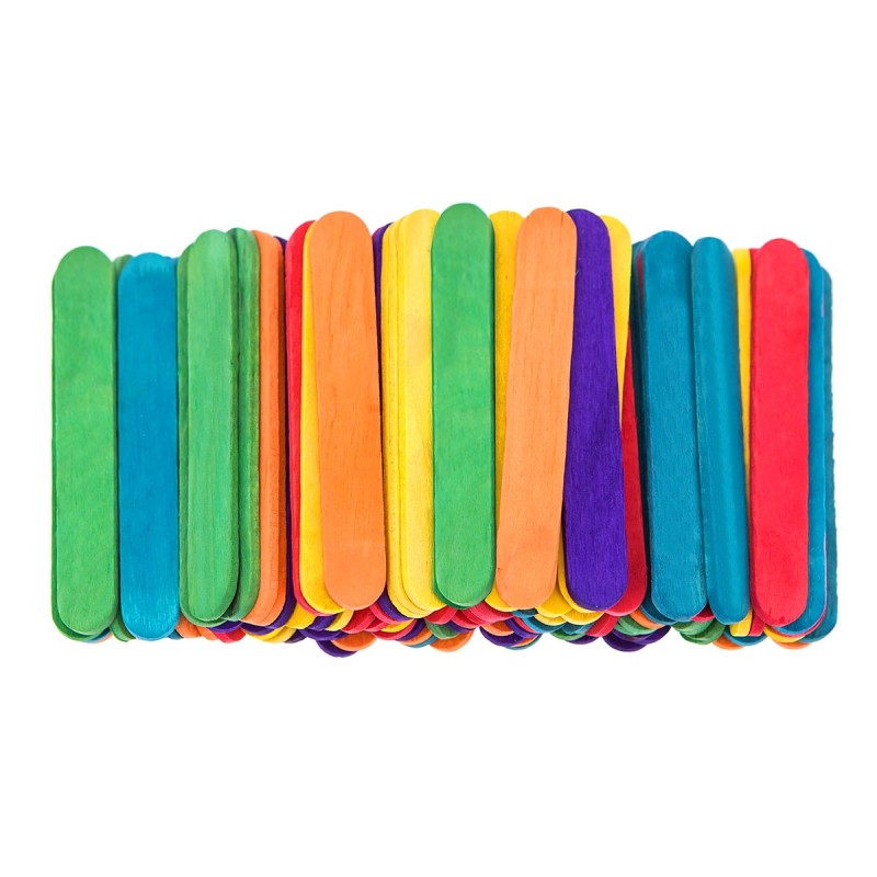 Mini Creative Lollipop Sticks Colour (Pack of 100)