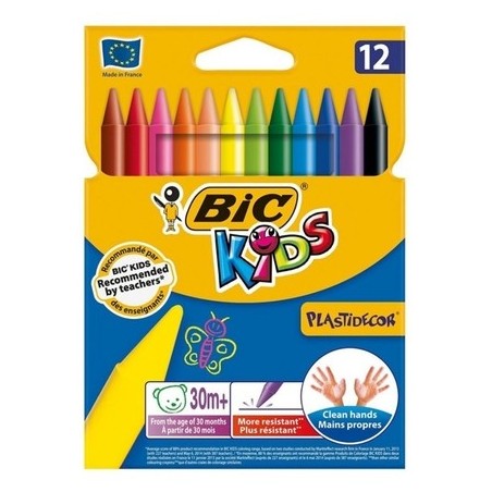 BIC Plastic Crayons (Pack of 12)