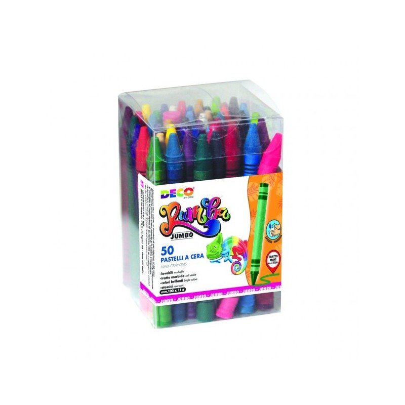 DECO Jumbo Wax Crayons (Pack of 50)