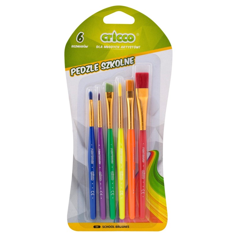 Cricco Coloured Brushes Set (Pack of 6)