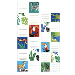 SafariExercise Book Labels (2 Sheets - 12 Labels)