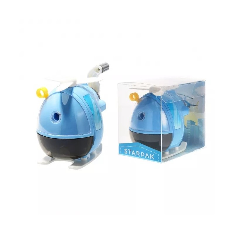Starpak Plastic Sharpner with Hand Crank Helicopter