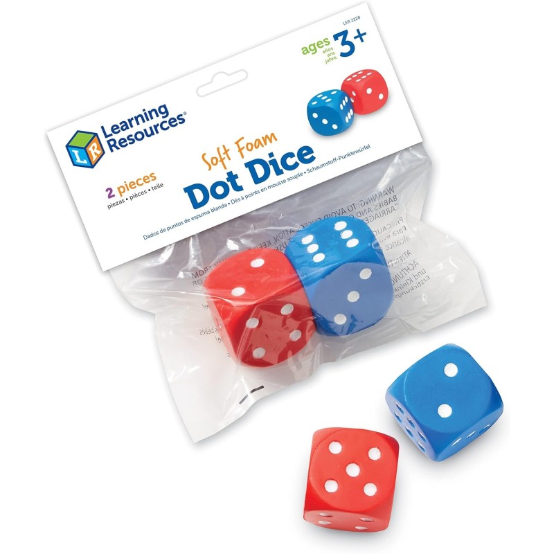 Learning Resources Foam Dot Dice (Set of 2)