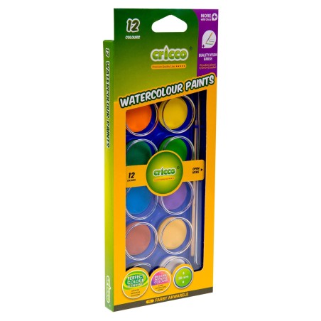 Cricco Watercolour (Pack of 12) - Includes Brush