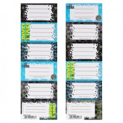 Pixel Exercise Book Labels (2 Sheets - 12 Labels)