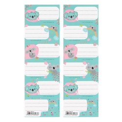 Koala Green Exercise Book Labels (2 Sheets - 12 Labels)