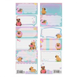 Capybara Exercise Book Labels (2 Sheets - 12 Labels)