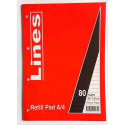 LINES A4 Refill Pad (80 Pages)