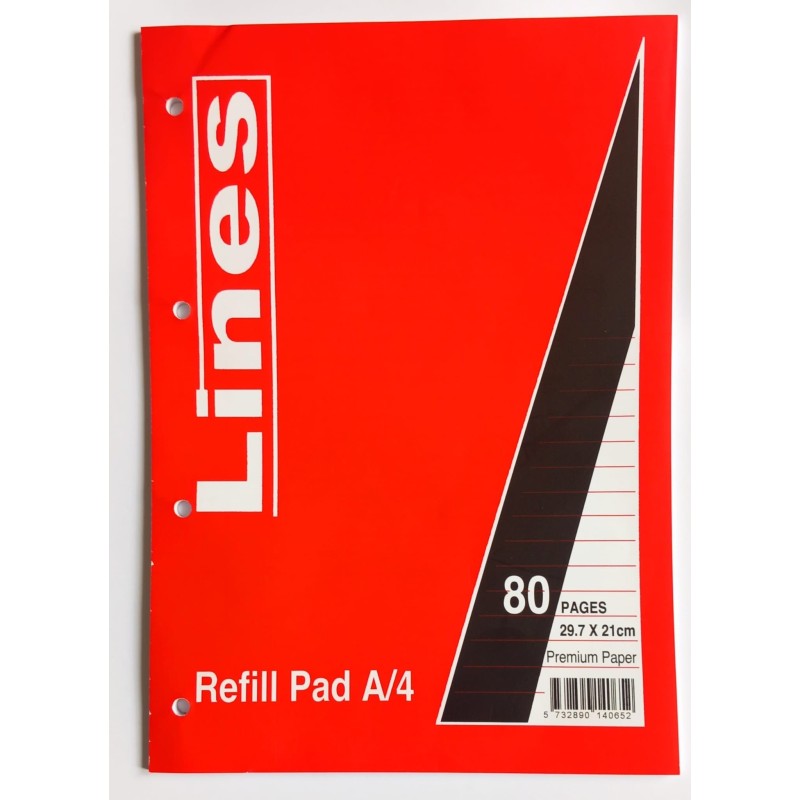 LINES A4 Refill Pad (80 Pages)