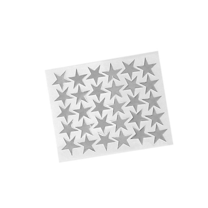 Stars Sticker Sheet (288 Stickers) - Silver