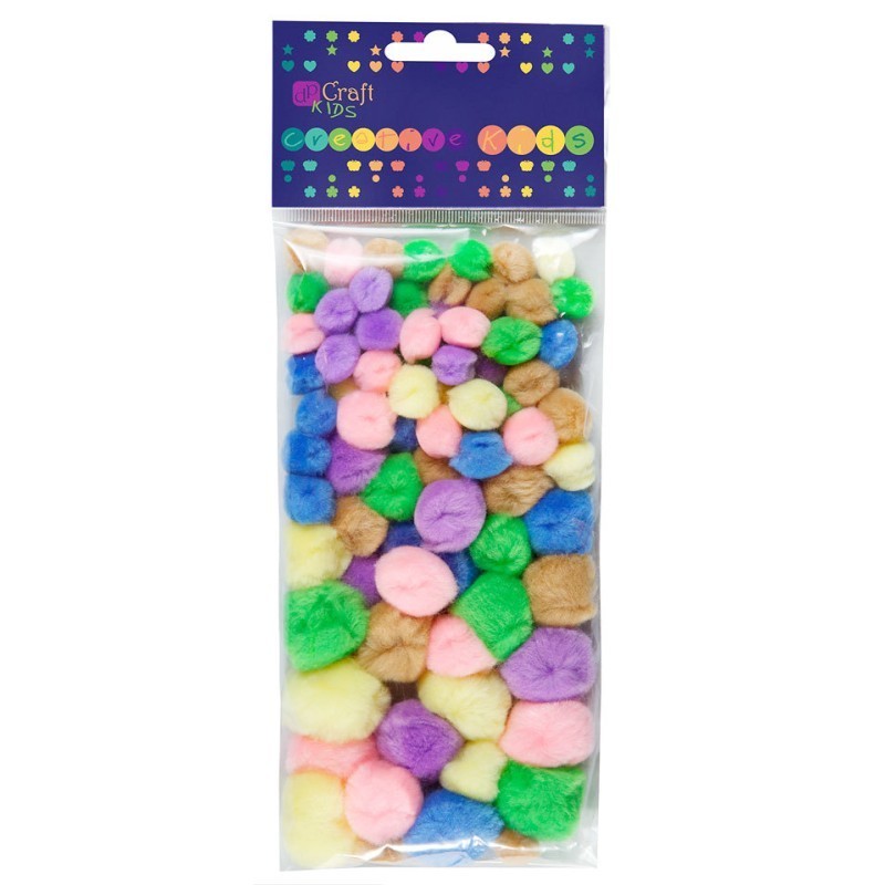 Assorted Acryllic Pastel Pom Poms