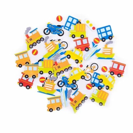 Vehicles Foam Stickers (Pack of 39)
