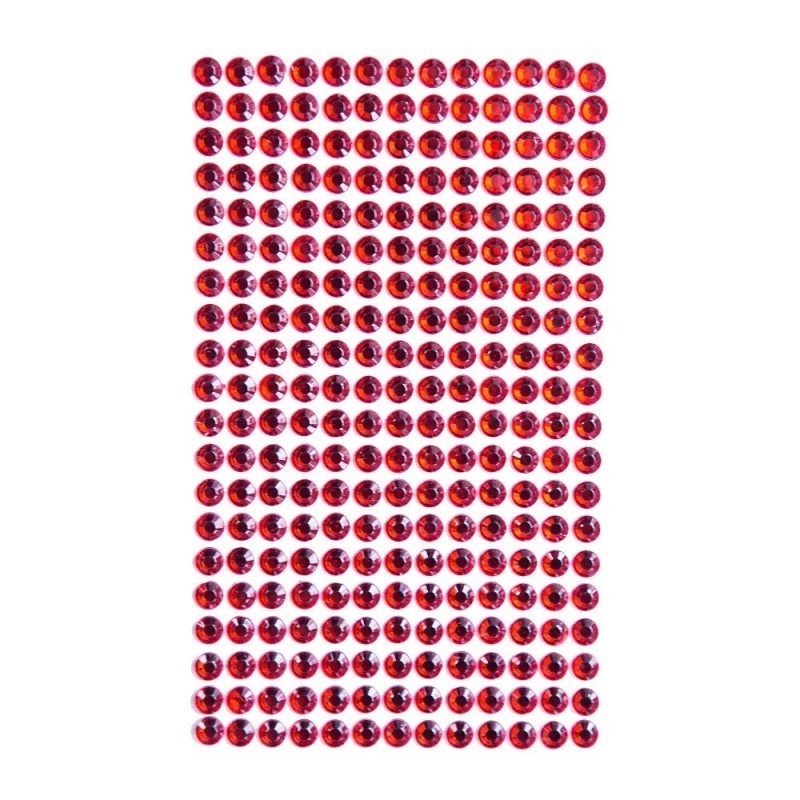 Adhesive Stones Dark Red 6mm (Pack of 260)