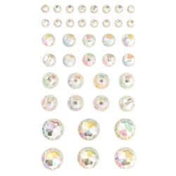 Opalescent Adhesive Stones (Pack of 40)