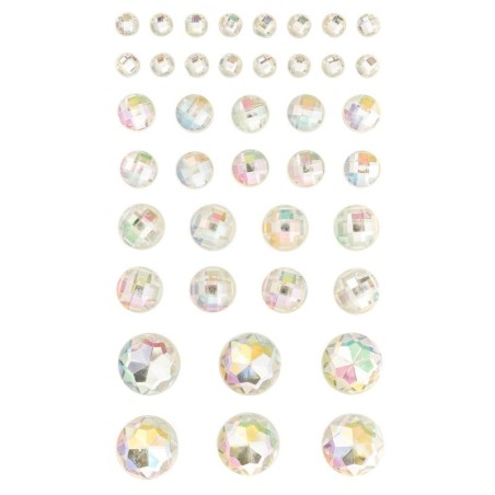 Opalescent Adhesive Stones (Pack of 40)