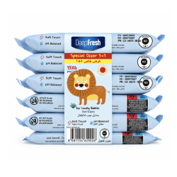 Deep Fresh Baby Wipes – Little Lion 15PCS X6