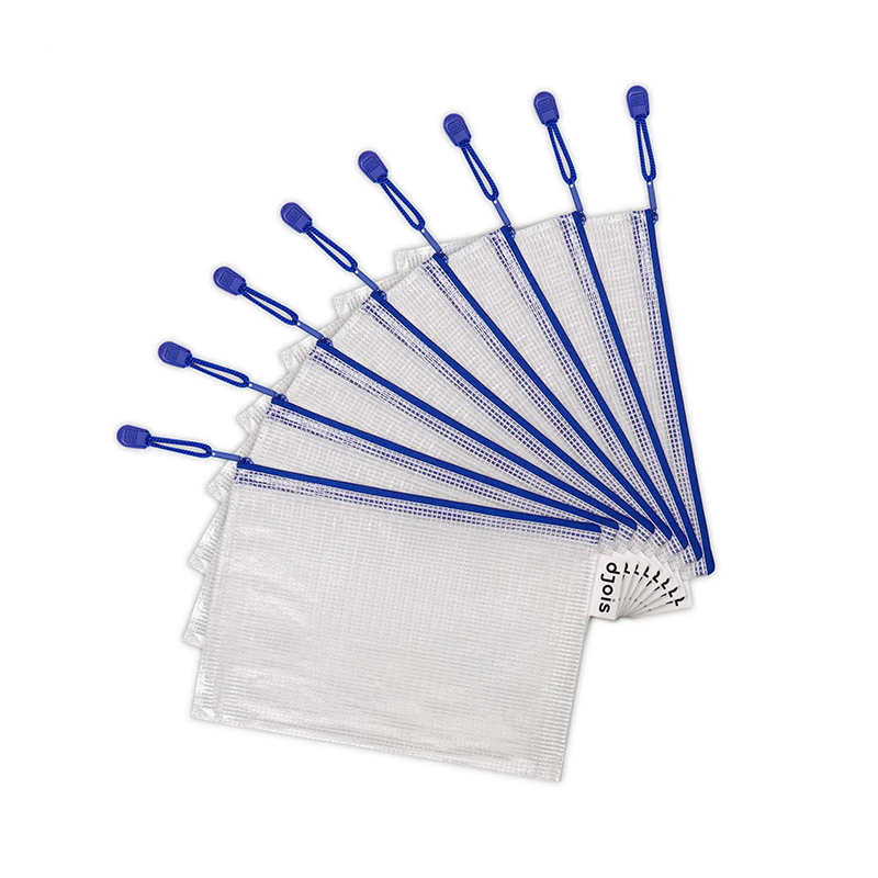 Tarifold A4 PVC Mesh Folder with Zip (Blue)