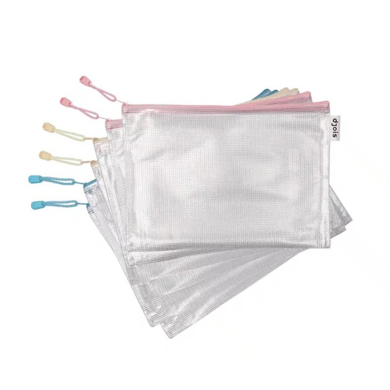 Tarifold A4 PVC Mesh Folder with Zipper (Pastel Colours)