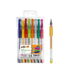 DECO Glitter Gel Pens (Pack of 8)