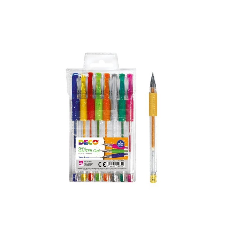 DECO Glitter Gel Pens (Pack of 8)