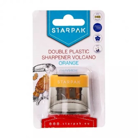 Double Plastic Sharpner Volcano (Orange)