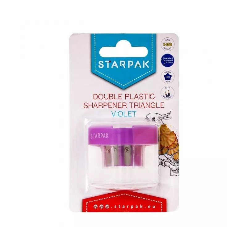 Double Plastic Sharpner Triangle (Violet)