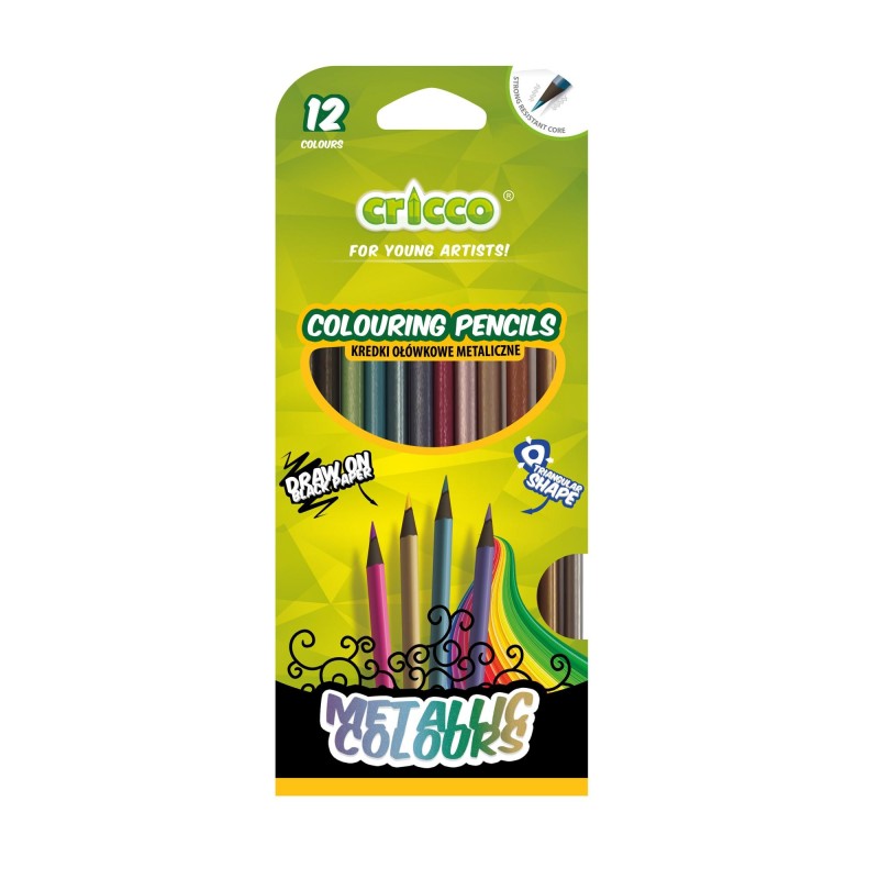 Cricco Metallic Colouring Pencils (Pack of 12)