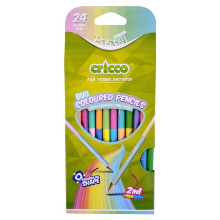 Cricco Double Sided Pastel Coloured Pencils (Pack of 12)