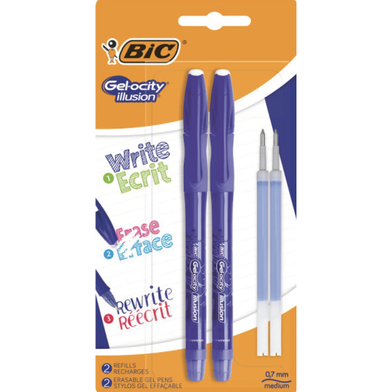BIC Erasable Pen (Pack of 2 Pens + 2 Refills) *SPECIAL OFFER*