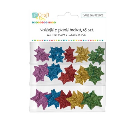 Assorted Glitter Foam Star Stickers