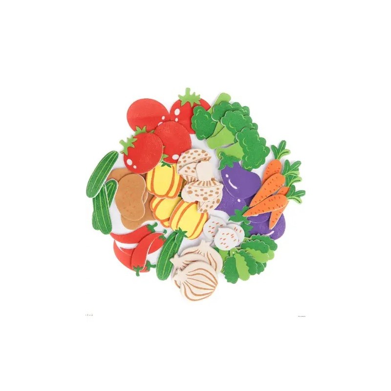 Vegetable Foam Shapes (Pack of 44)