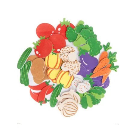Vegetable Foam Shapes (Pack of 44)