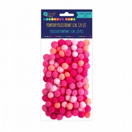 Assorted Pom poms PINK (Pack of 120)