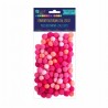 Assorted Pom poms PINK (Pack of 120)