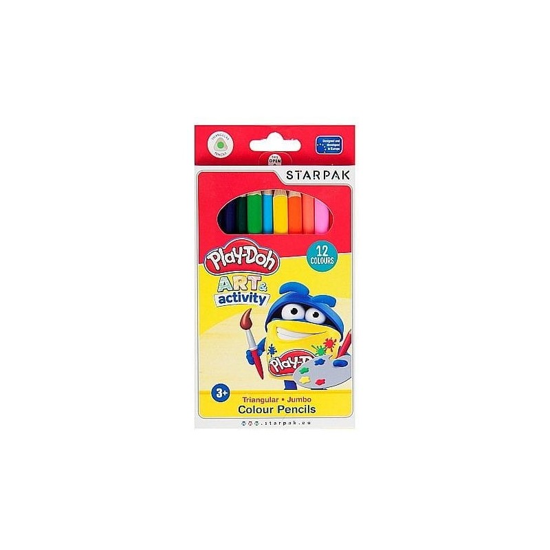 Play-Doh Jumbo Colouring Pencils (Pack of 12)