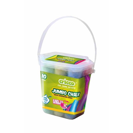 Cricco Jumbo Chalk (Mixed Colours) Pack of 10