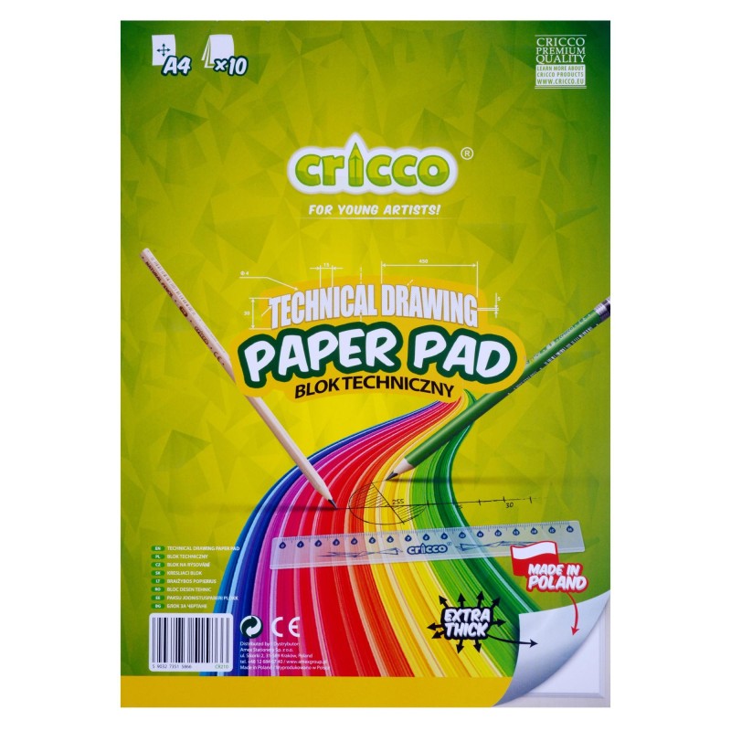 Cricco A4 Sketch Book, 10 Sheets, 170g (Glued Binding)