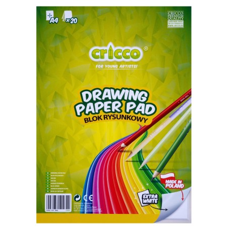 Cricco A4 Drawing Book, 20 Sheets, 80g (Glued Binding)