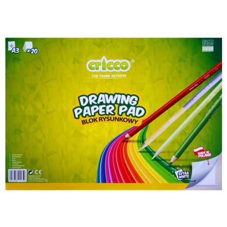 Cricco A3 Drawing Book, 20 Sheets, 80g (Glued Binding)