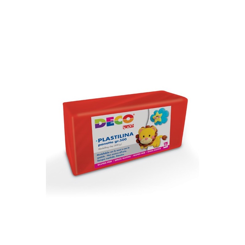 DECO Plasticine 500g (Red)