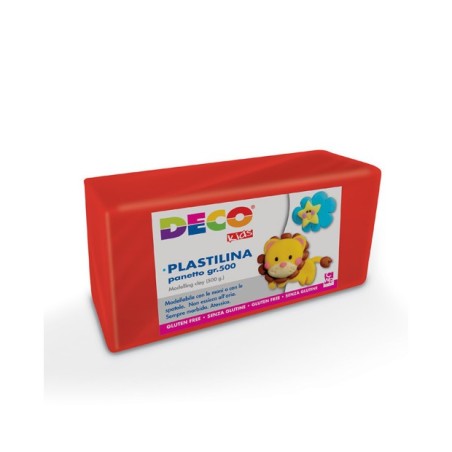 DECO Plasticine 500g (Red)