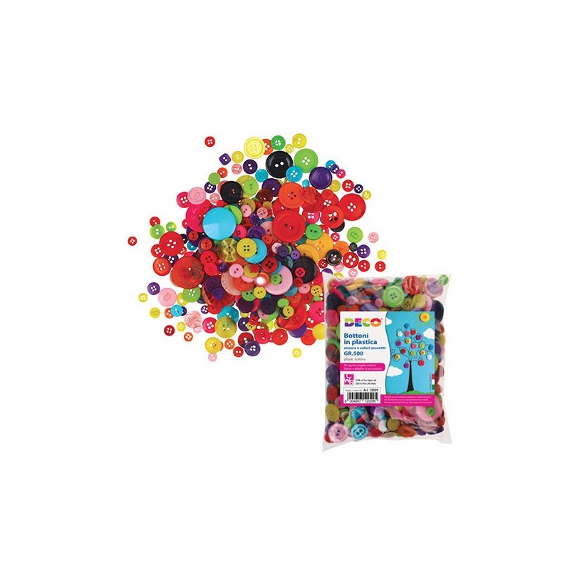 DECO Plastic Buttons (Large Pack - Aprox 650 Buttons)