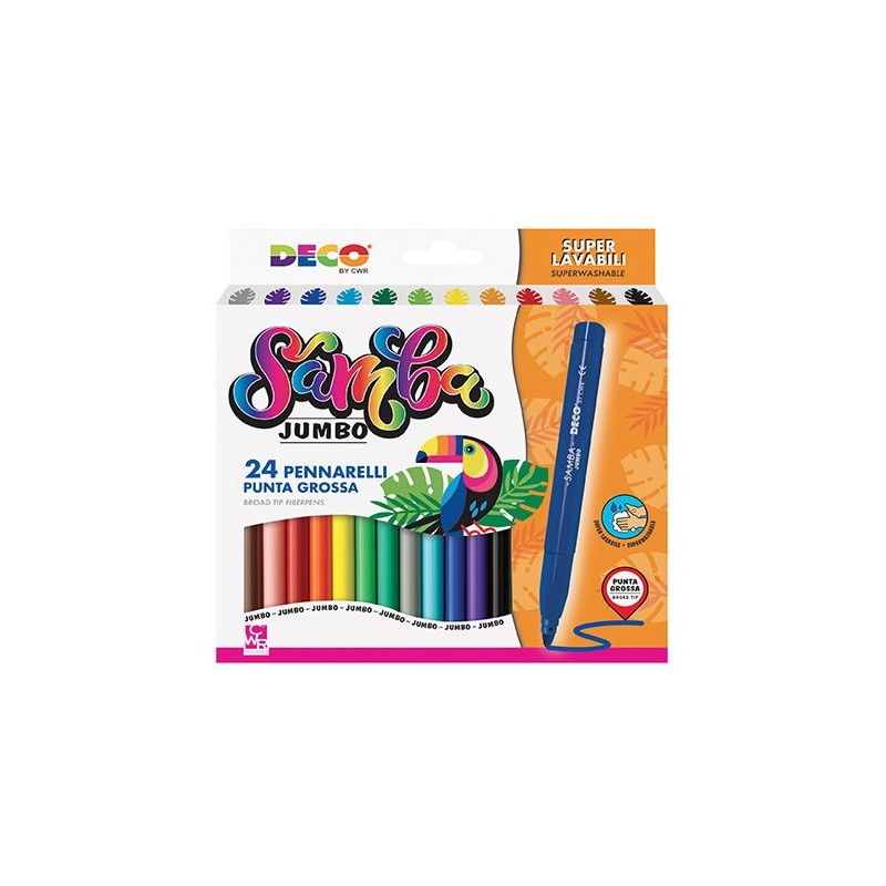DECO Jumbo Washable Markers (Pack of 24)