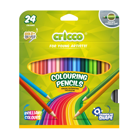 Cricco Triangular Coloured Pencils (Pack of 24)