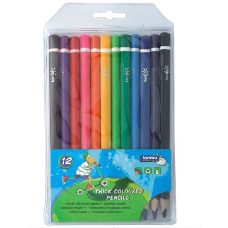 Lambo Thick Coloured Pencils (Pack of 12)